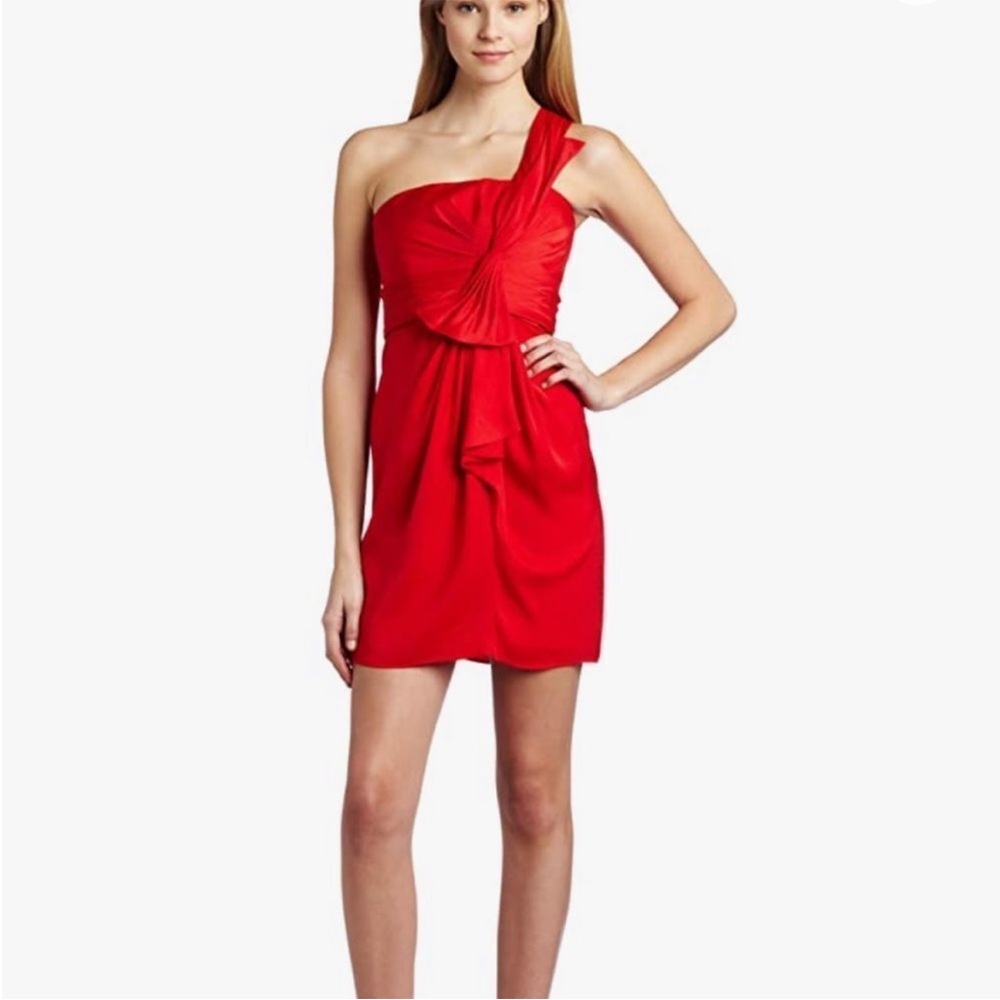 BCBG Palais one shoulder cocktail dress